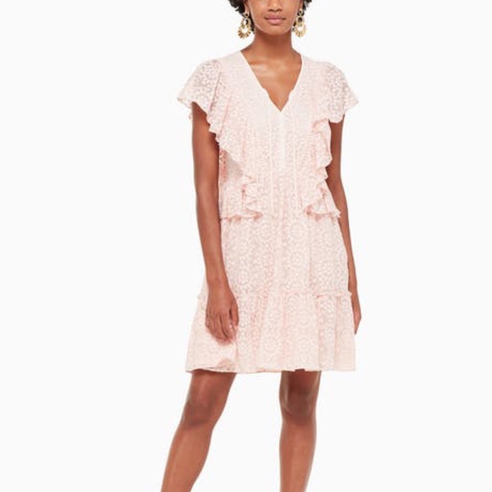 Kate Spade Embroidered Chiffon Dress